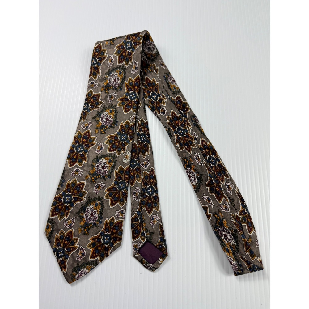 Guy Laroche‎ Necktie Floral Pattern Silk Designer Tie Business Casual